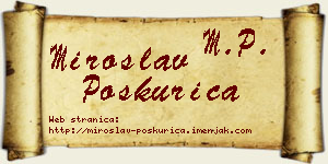 Miroslav Poskurica vizit kartica